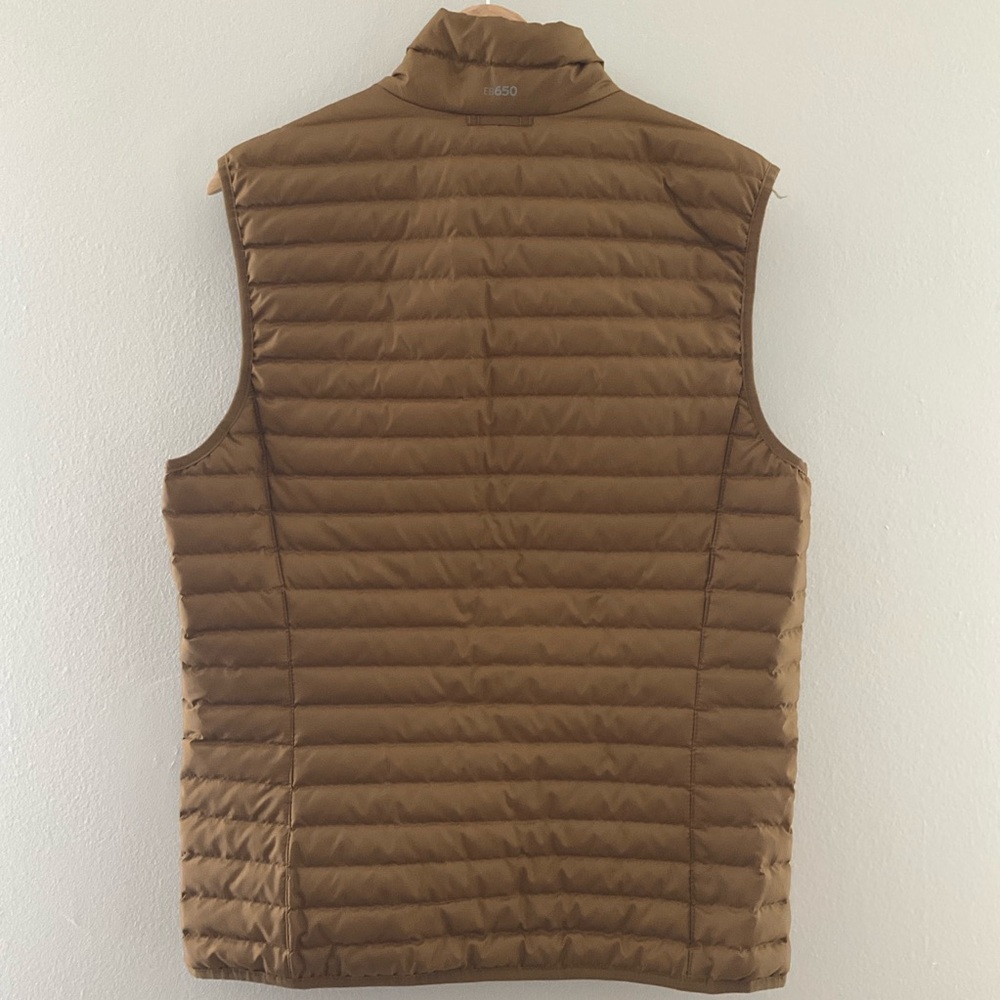 Eddie Bauer Men's Size Small Lightweight Packable Tan Puffer Vest - Picture 5 of 11